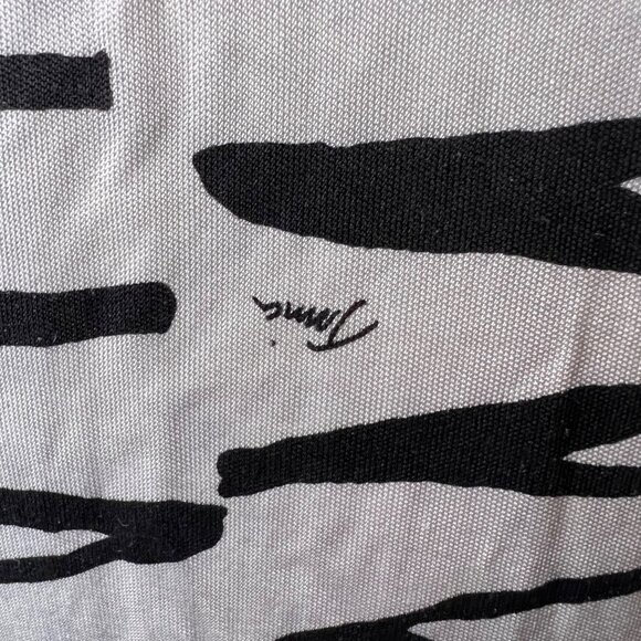 Trina Turk Silk Wrap Black White Zebra Print Silk Dress 6 Cocktail Resort Cruise - Picture 4 of 9